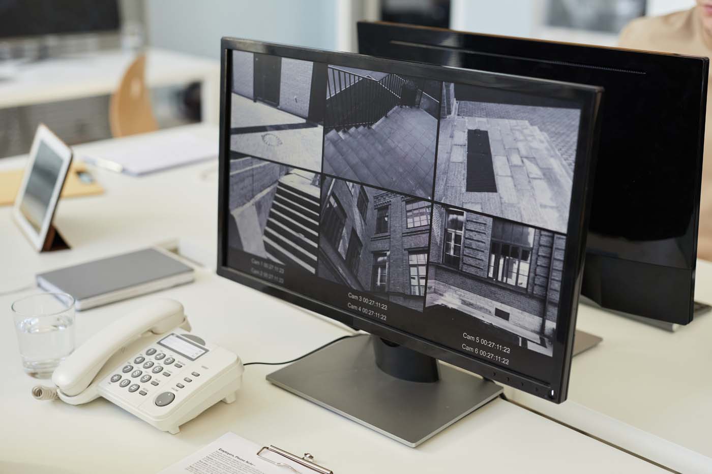 Surveillance des caméras de sécurité à l'agence Lombardi
